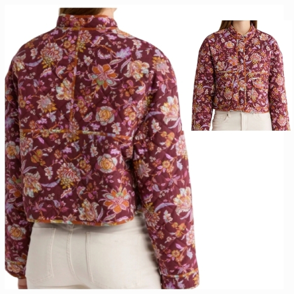 7 For All Mankind Jackets & Blazers - NEW! 7 FOR ALL MANKIND Quilted Floral Short Jacket XS.
